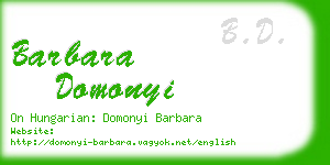 barbara domonyi business card